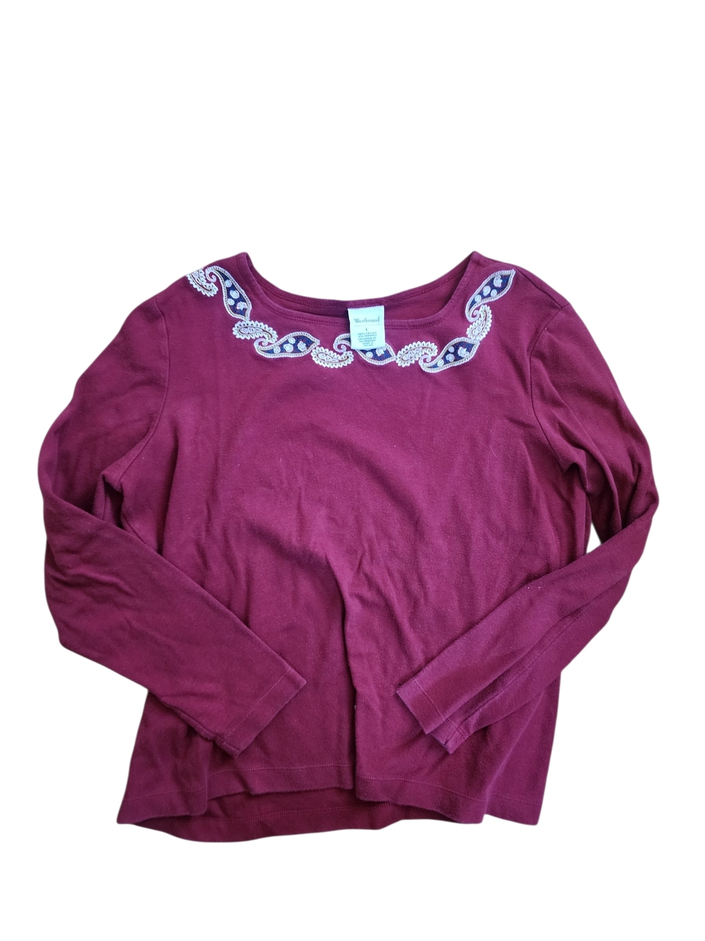 Westbound Embroidered Cotton Cottagecore Witchy Long Sleeve - L